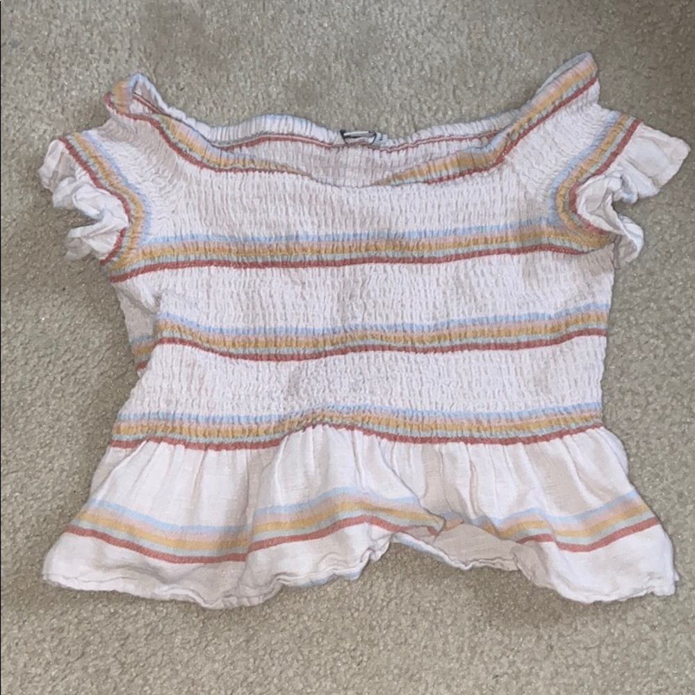 American Eagle striped crop top